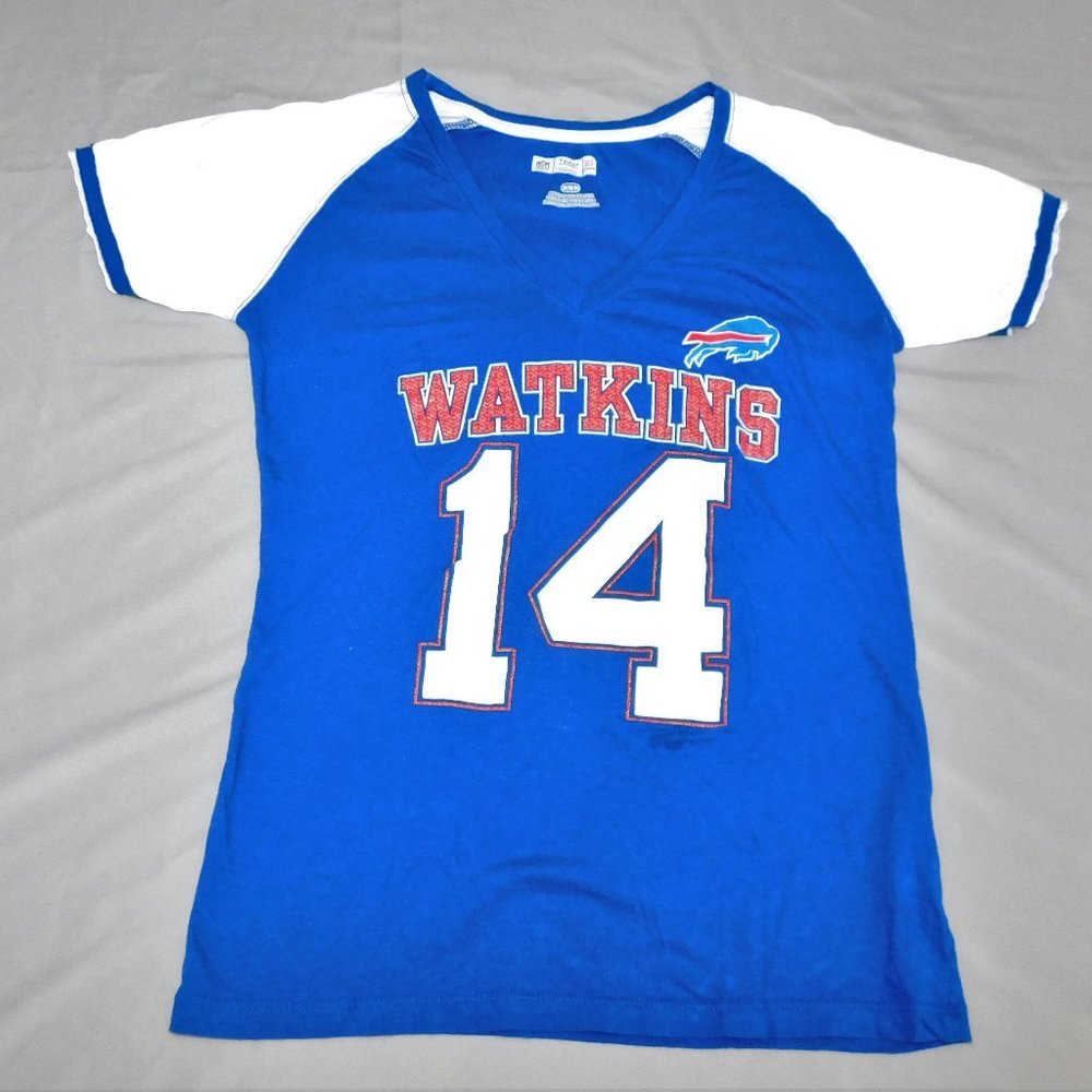 Buffalo Bills Watkins 14 tee shirt, Medium, Blue